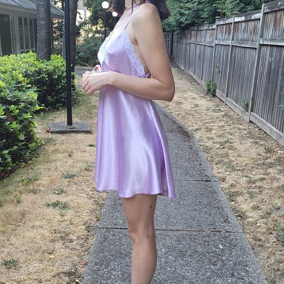Purple Slip Dress - Picture 3 of 5